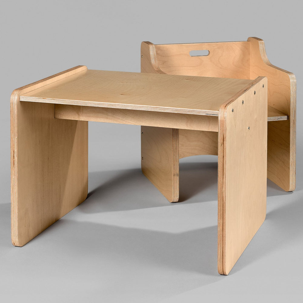 wooden furniture, children's chair and table, art-montessori-canusmex-Canada